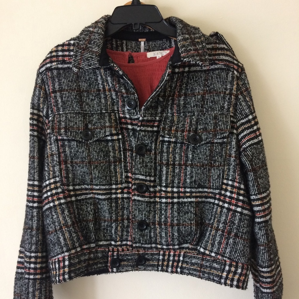 Eisenhower plaid tweed cropped fit jacket - Picture 4 of 8